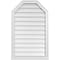 Ekena Millwork Octagonal Top Surface Mount PVC Gable Vent w/ 2"W x 2"P Brickmould Sill Frame, 24"W x 38"H GVPOT24X3803SN - alternate 1